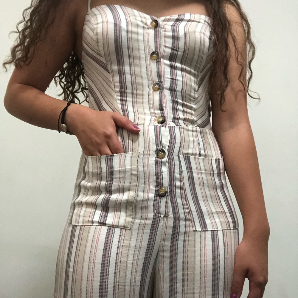 STRIPED JUMPSUIT